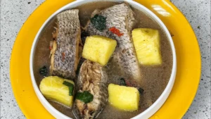 Yam pepper soup tilapia