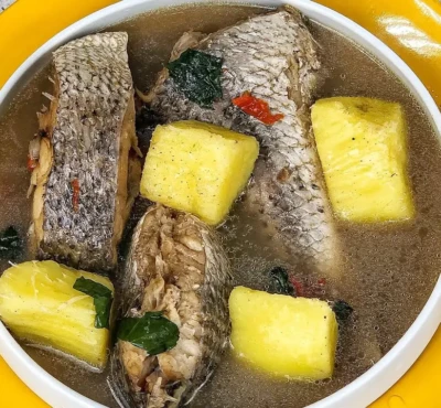Yam pepper soup tilapia